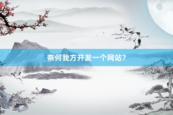 奈何我方开发一个网站？