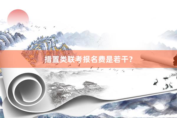 措置类联考报名费是若干？